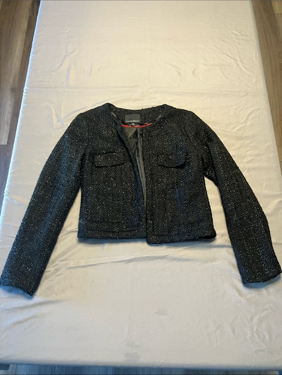 Cynthia Rowley Jackets & Blazers - Cynthia Rowley Black Sparkle Cropped Blazer